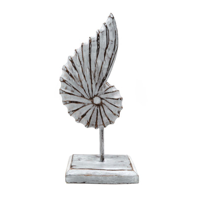 Albizia Wooden Sea Shell On Stand