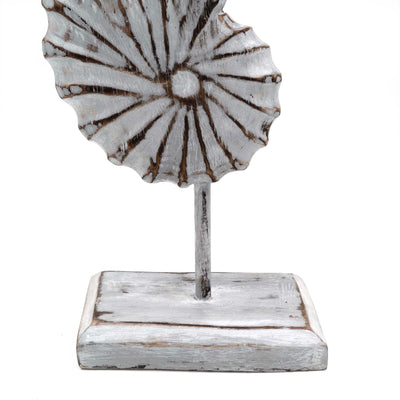 Albizia Wooden Sea Shell On Stand