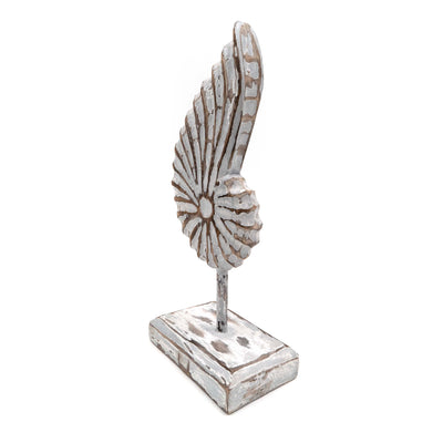 Albizia Wooden Sea Shell On Stand