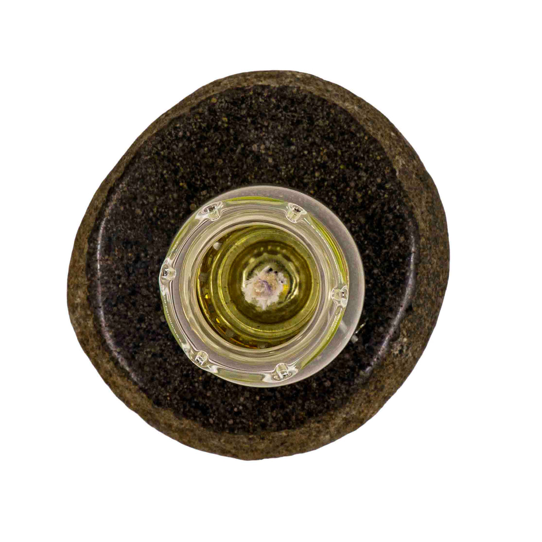 Lamp Stone with Glass Holder