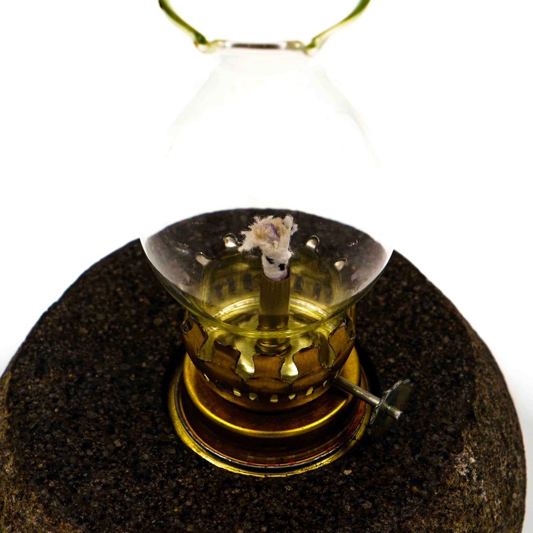 Lamp Stone with Glass Holder