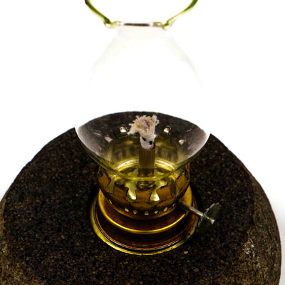 Lamp Stone with Glass Holder