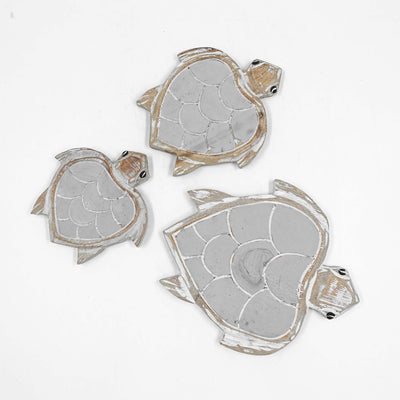 Albizia Wooden Tortoise (Set Of 3)