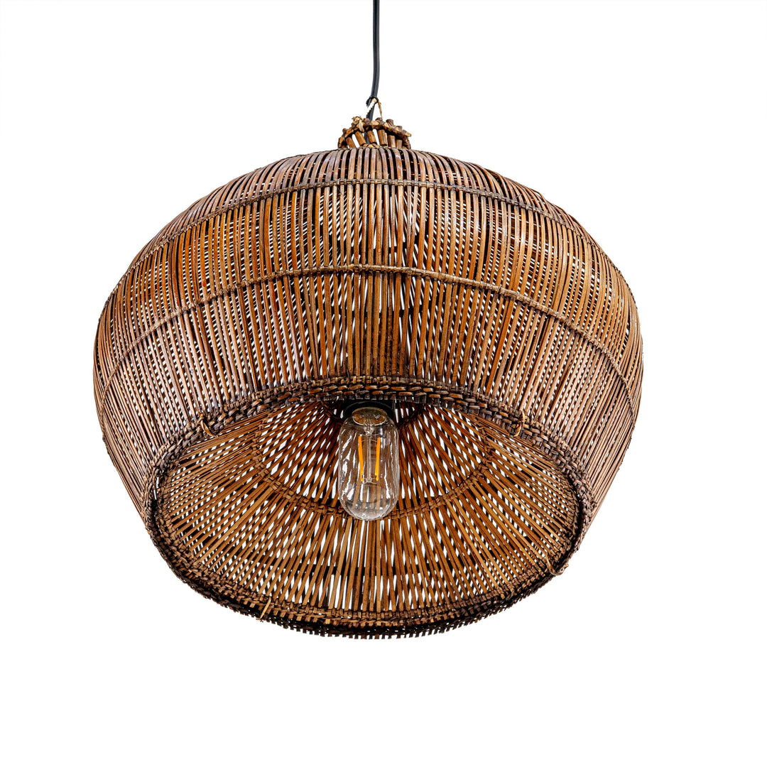 RATTAN DOME WOVEN PENDANT LAMP
