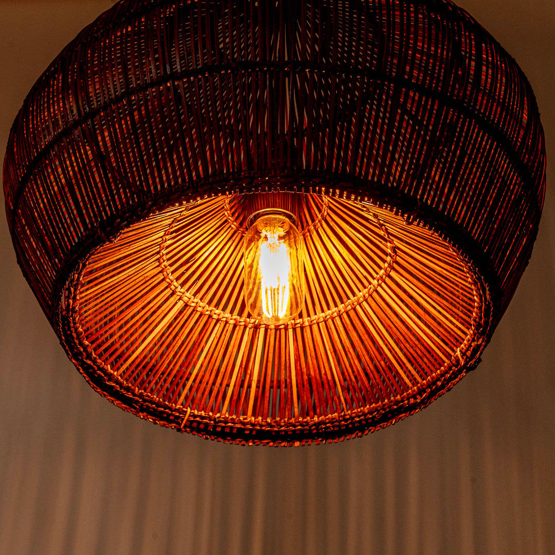RATTAN DOME WOVEN PENDANT LAMP