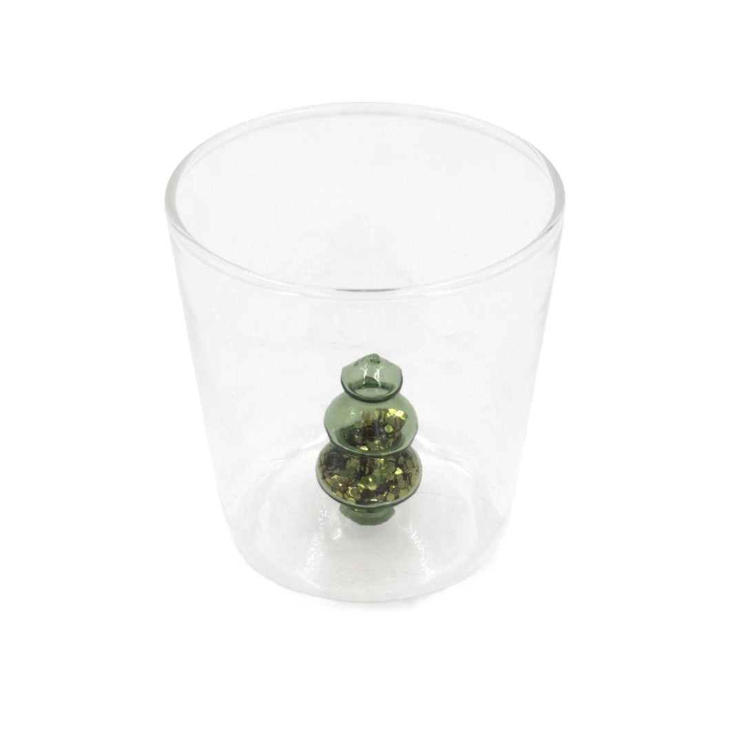 Green Flower Glass