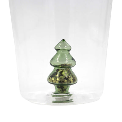 Green Flower Glass
