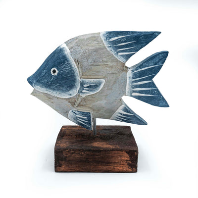 Albizia Wooden Fish On Stand