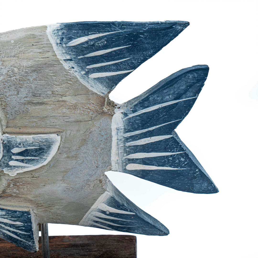 Albizia Wooden Fish On Stand