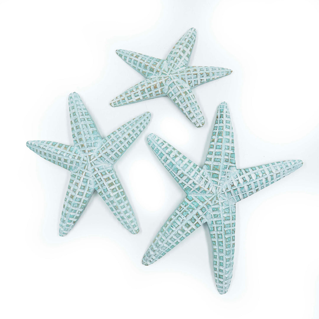 Albizia Wooden Star Fish (Set Of 3)