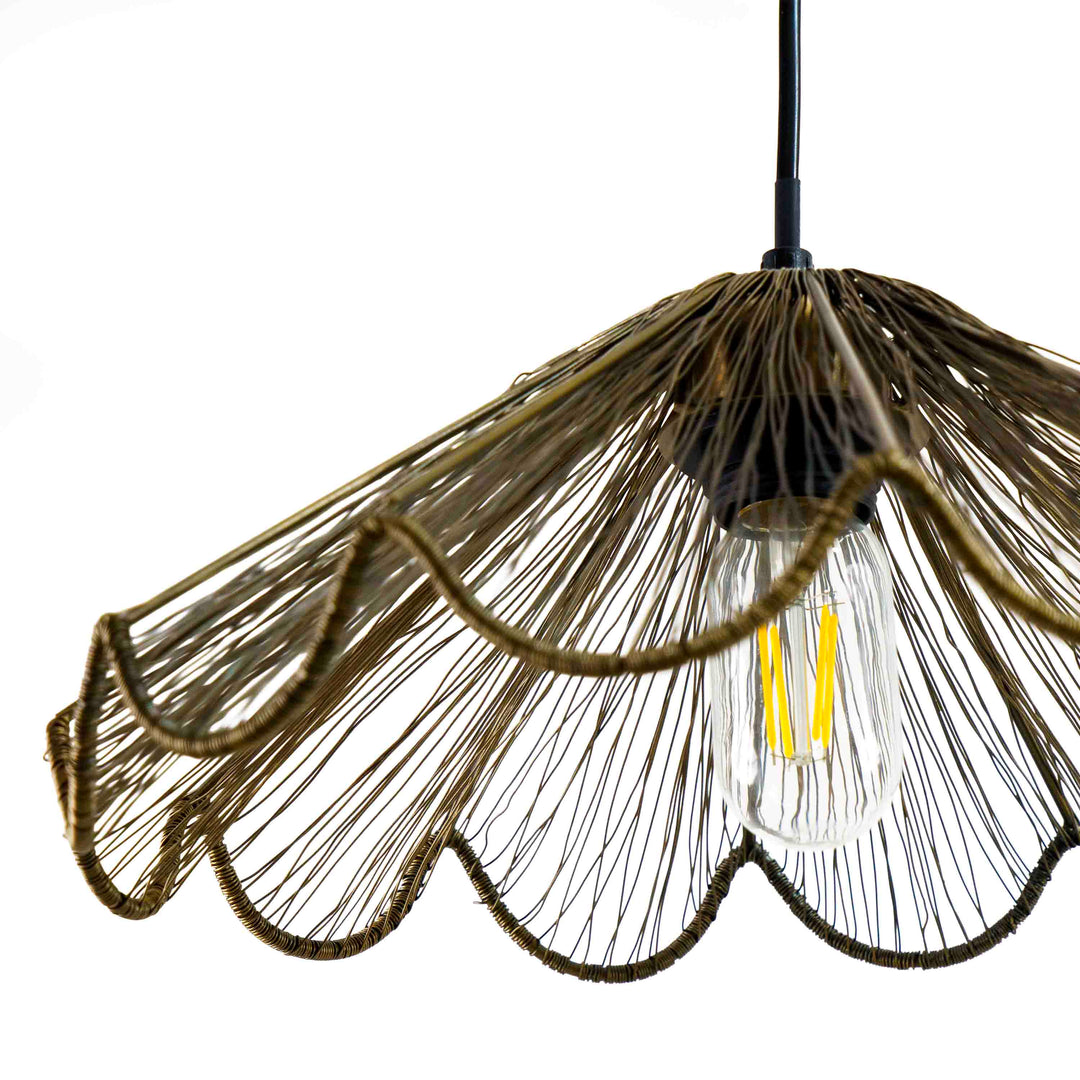 Ribbed Bell Hanging Light