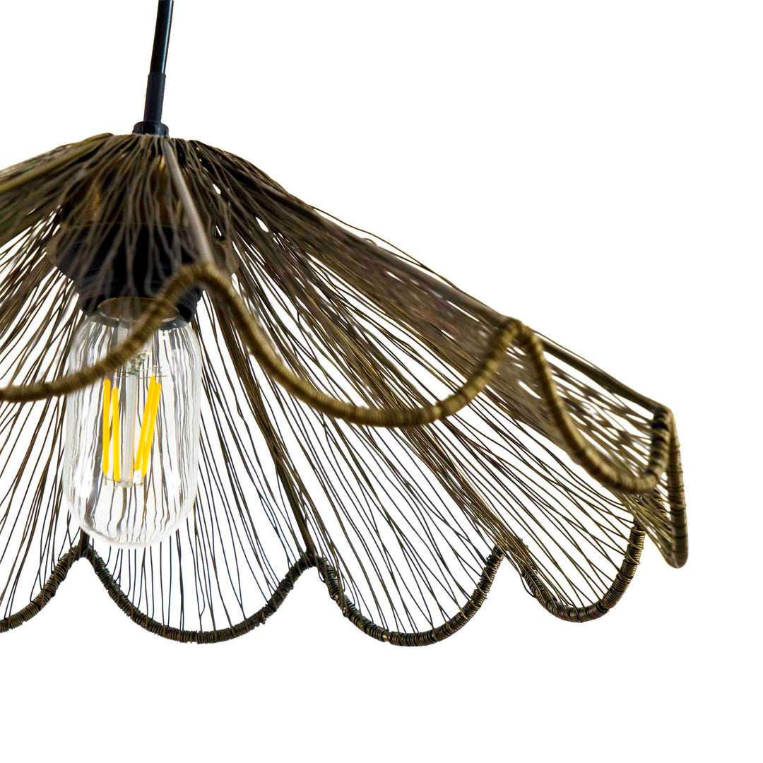 Ribbed Bell Hanging Light