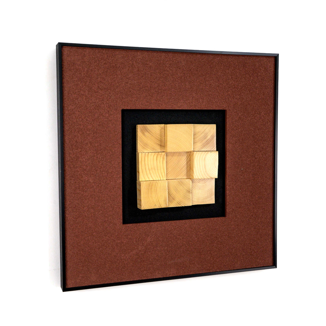 Lea Wooden Textured Wall Art