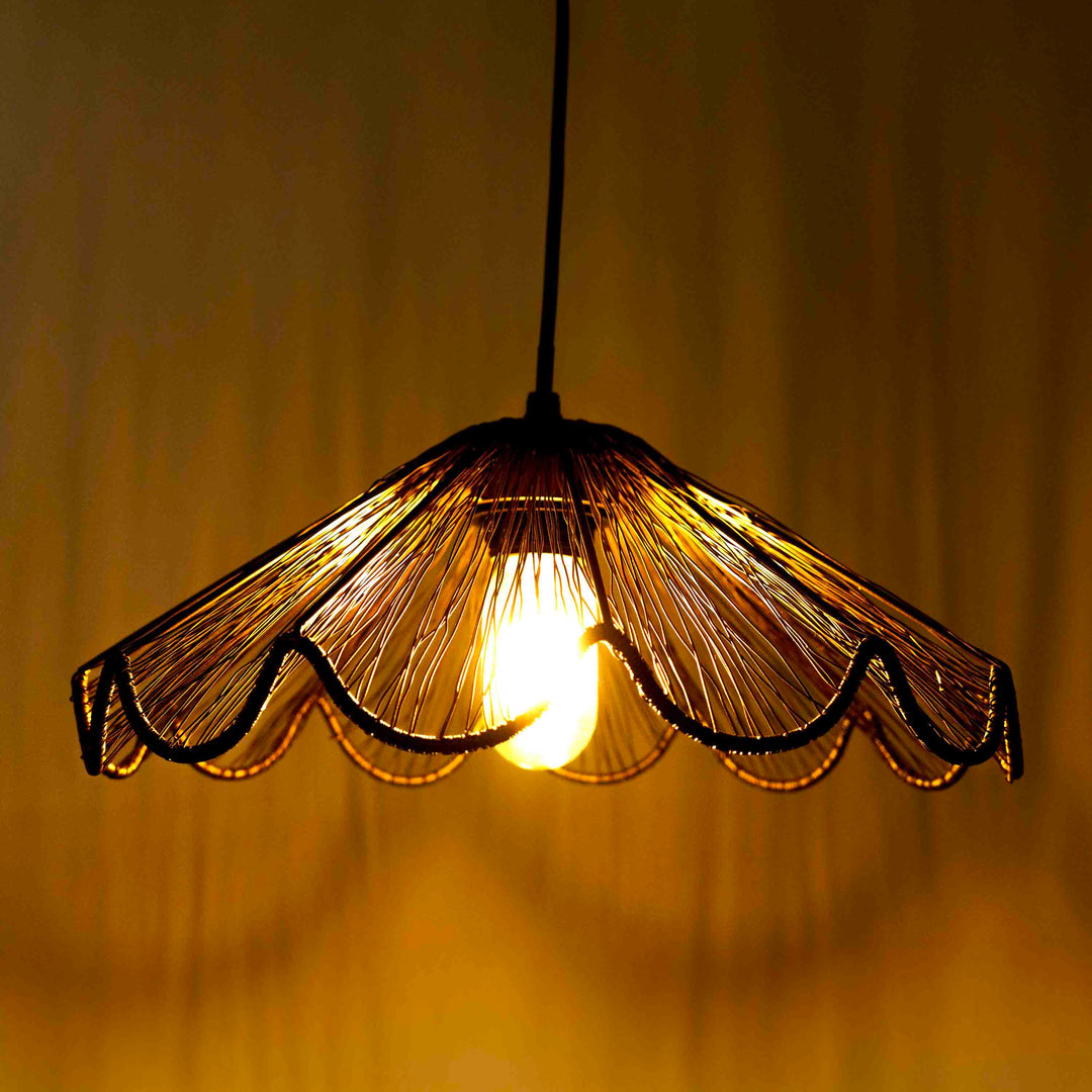 Ribbed Bell Hanging Light