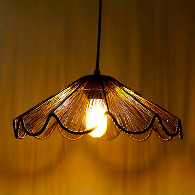Ribbed Bell Hanging Light