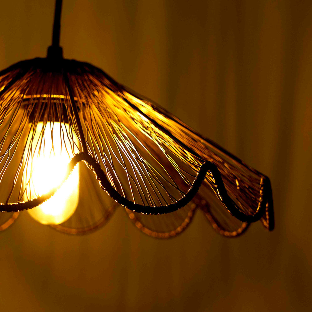 Ribbed Bell Hanging Light