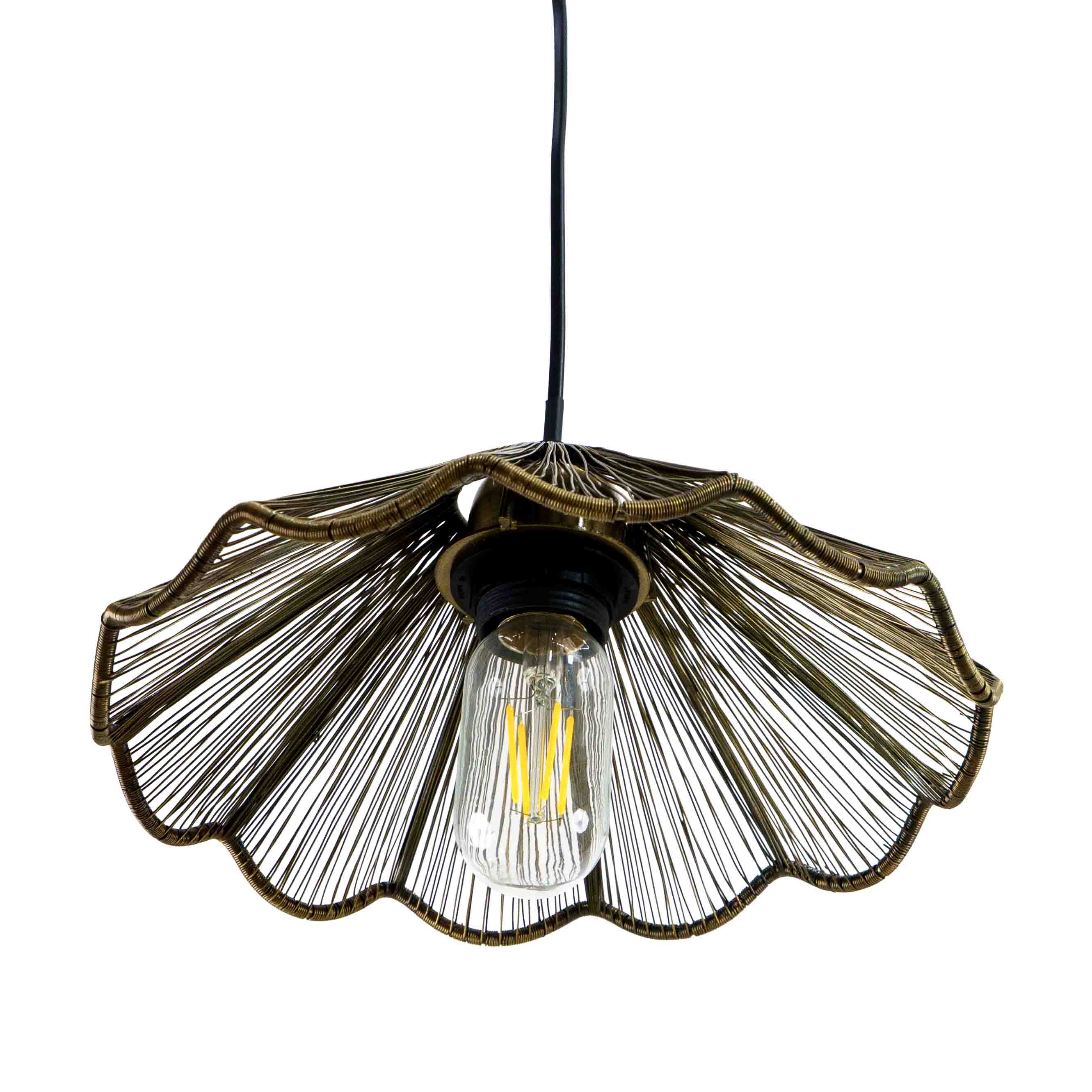 Ribbed Bell Hanging Light