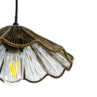 Ribbed Bell Hanging Light