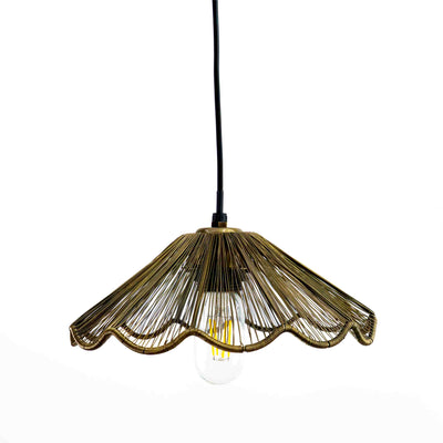 Ribbed Bell Hanging Light