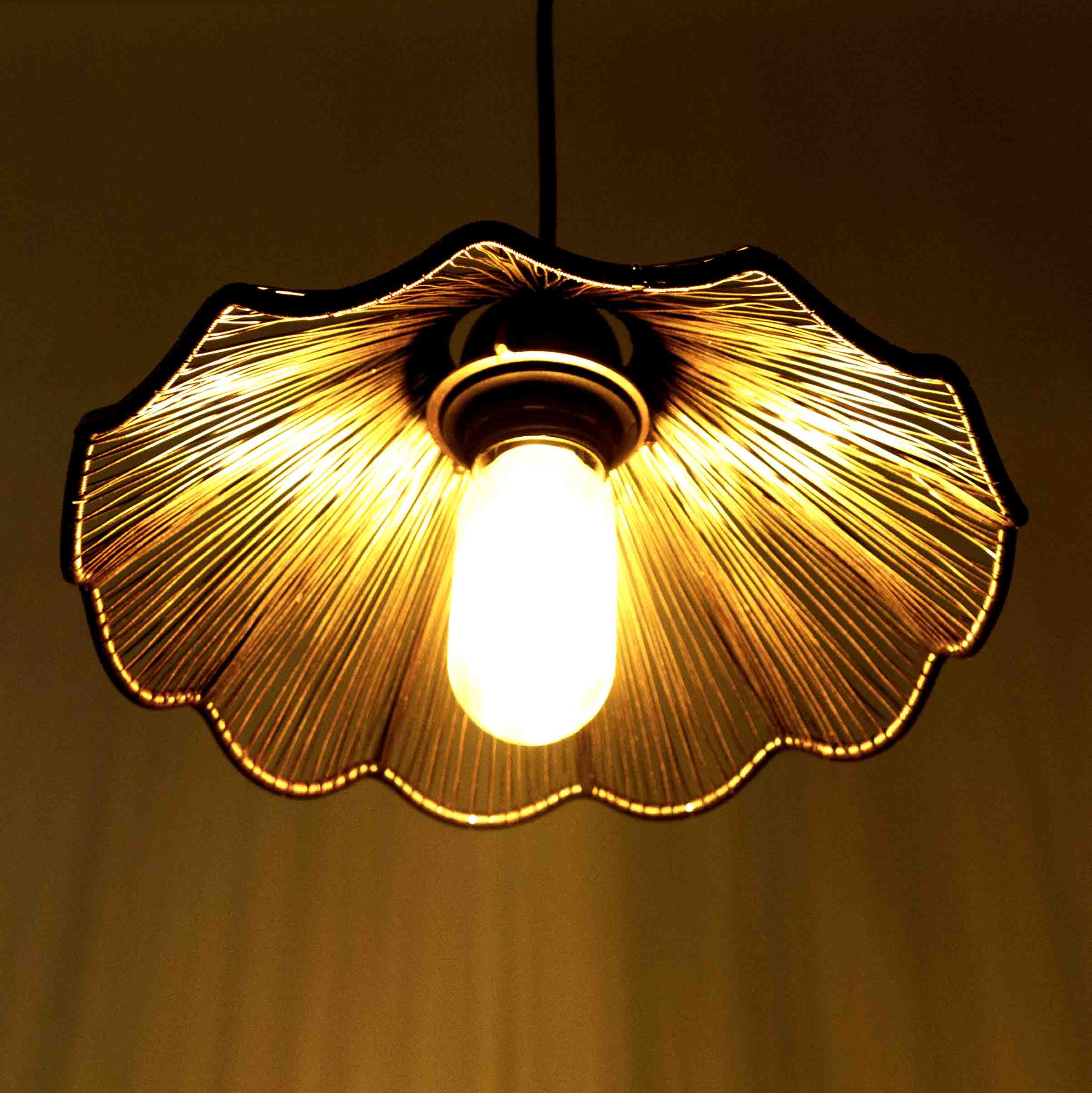 Ribbed Bell Hanging Light