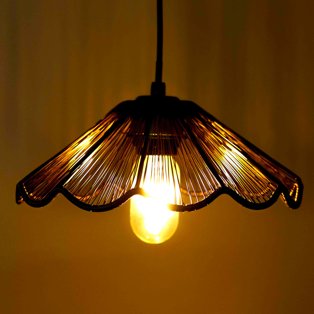 Ribbed Bell Hanging Light