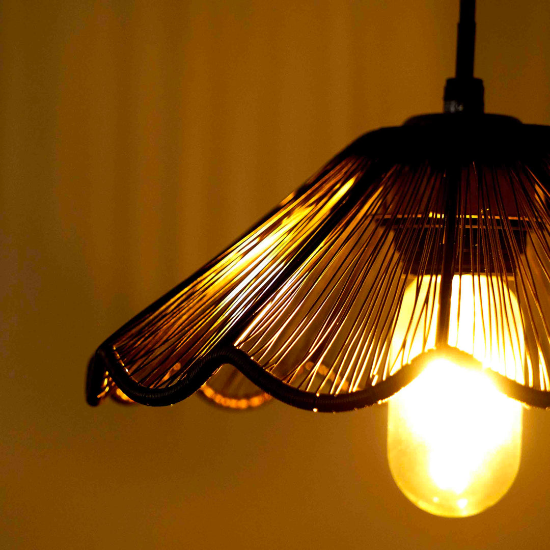 Ribbed Bell Hanging Light