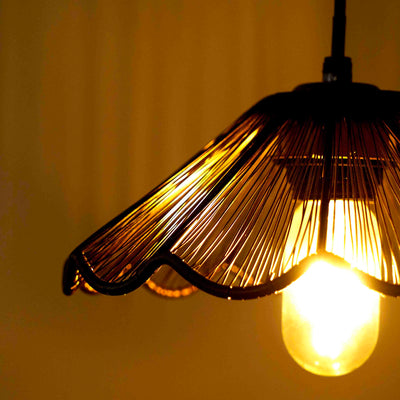 Ribbed Bell Hanging Light