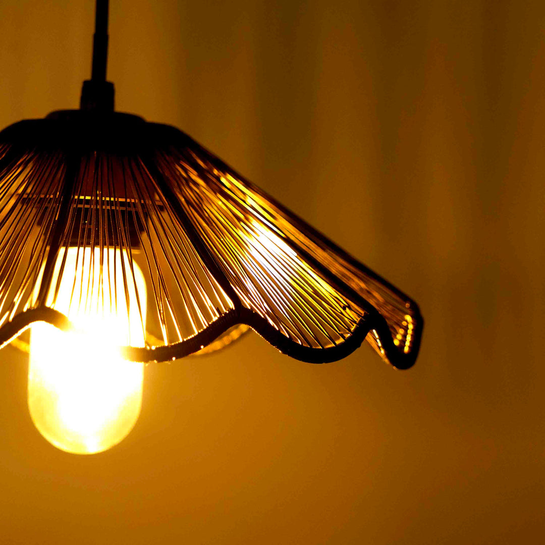 Ribbed Bell Hanging Light