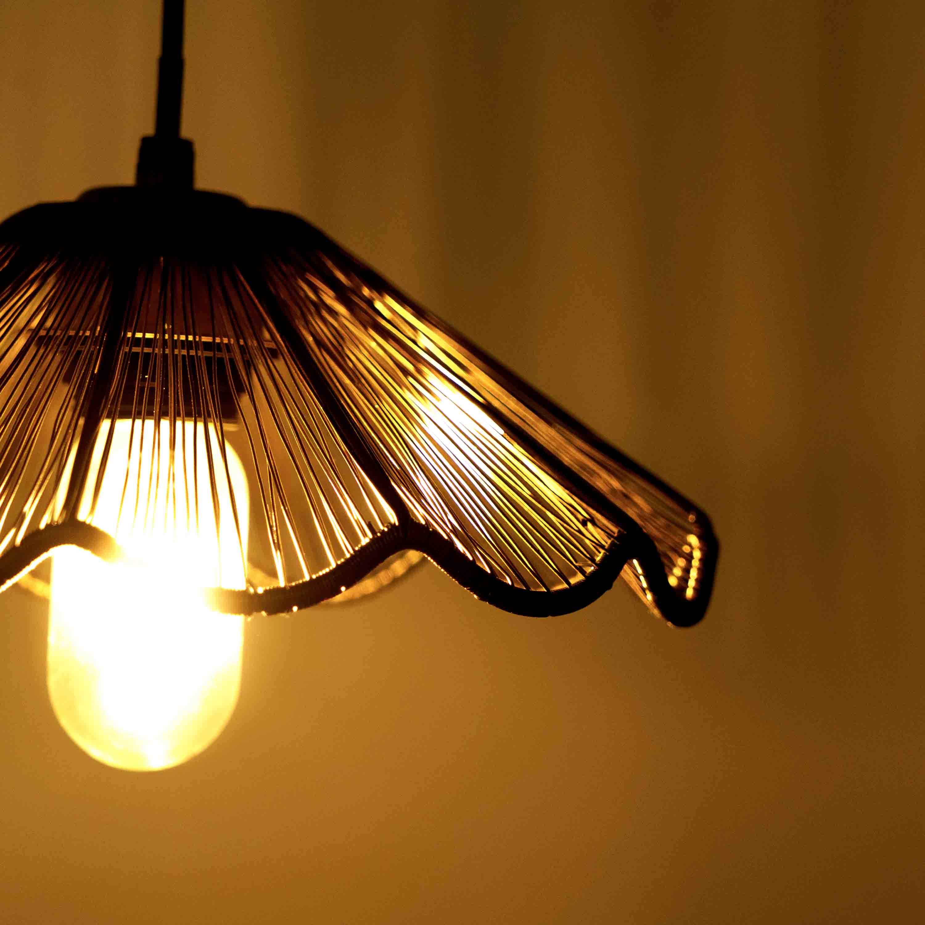 Ribbed Bell Hanging Light