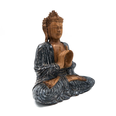 Suar Wooden Buddha Uttara Bhodi Mudra