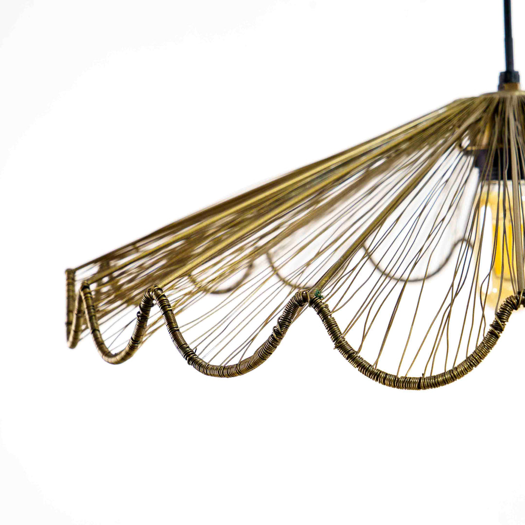 Ribbed Bell Hanging Light