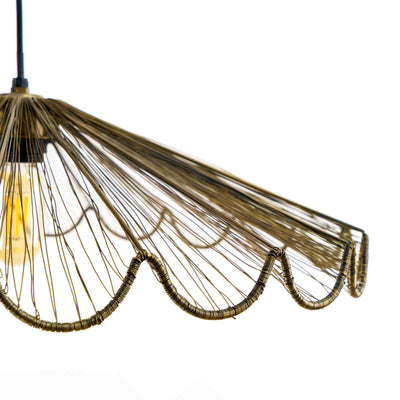 Ribbed Bell Hanging Light