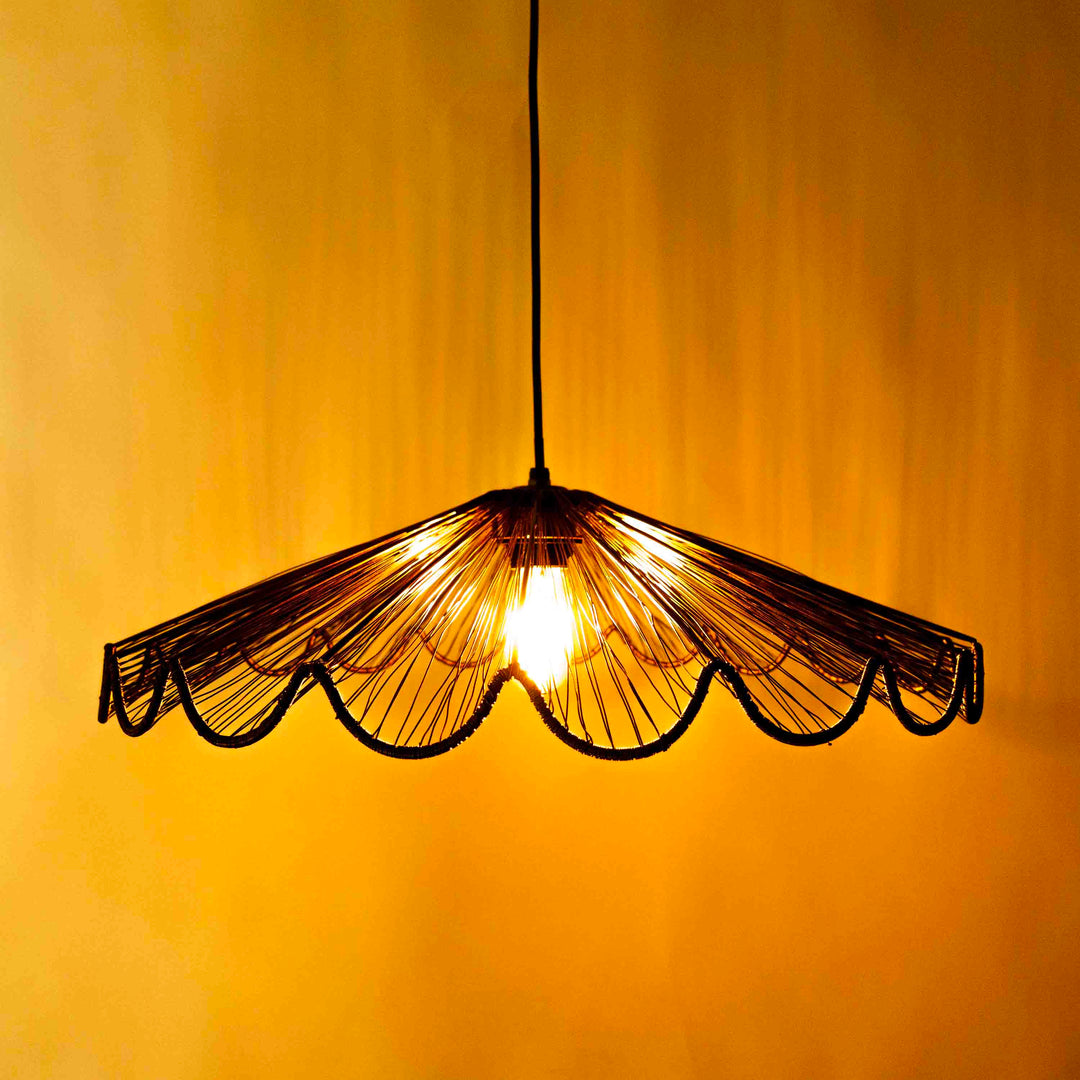 Ribbed Bell Hanging Light