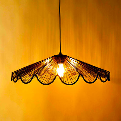 Ribbed Bell Hanging Light