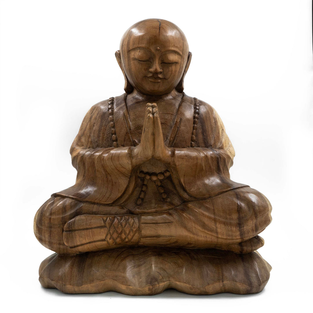 Suar Wooden Namste Monk