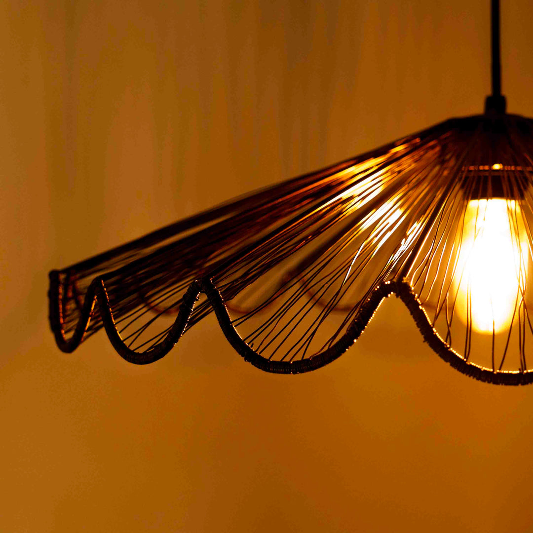 Ribbed Bell Hanging Light