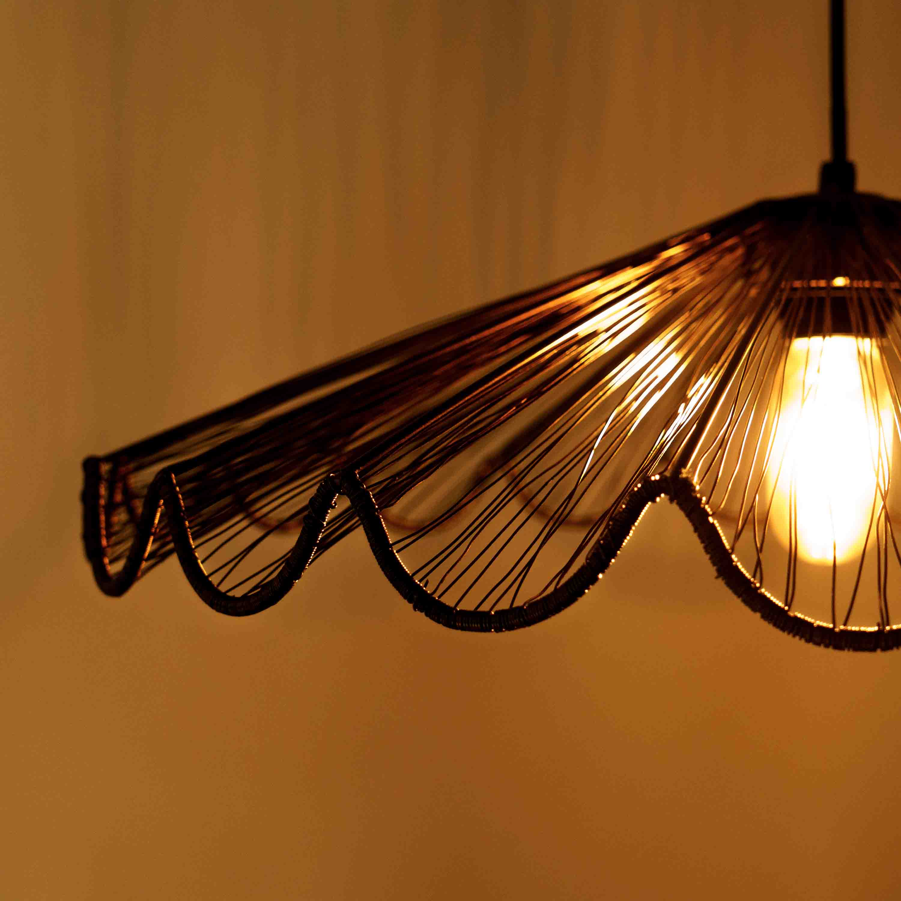 Ribbed Bell Hanging Light