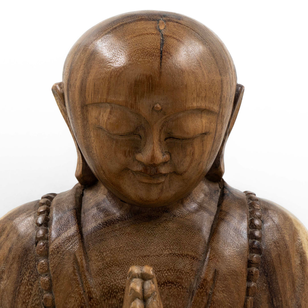 Suar Wooden Namste Monk