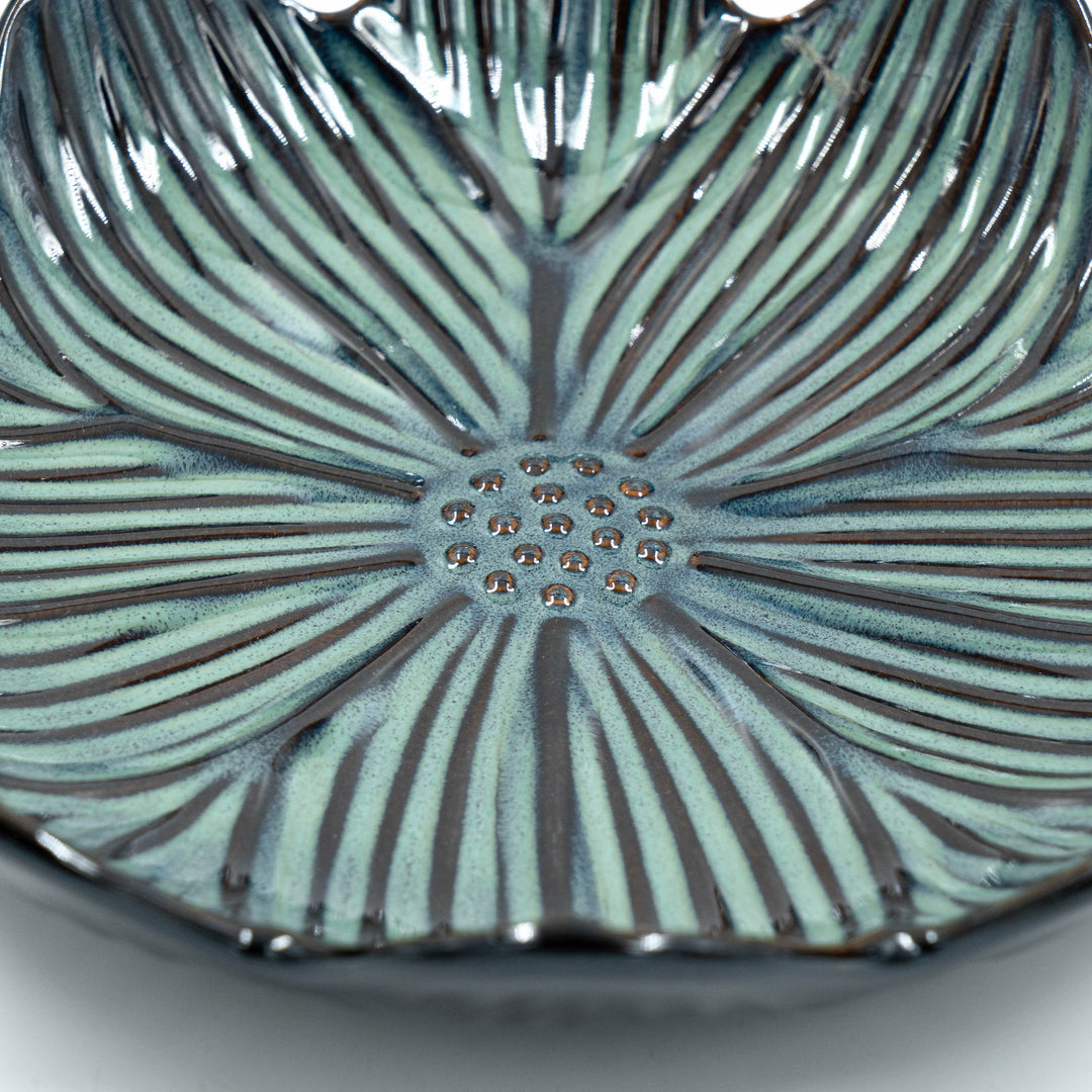 Mona Flower Shaped Plate - Blue