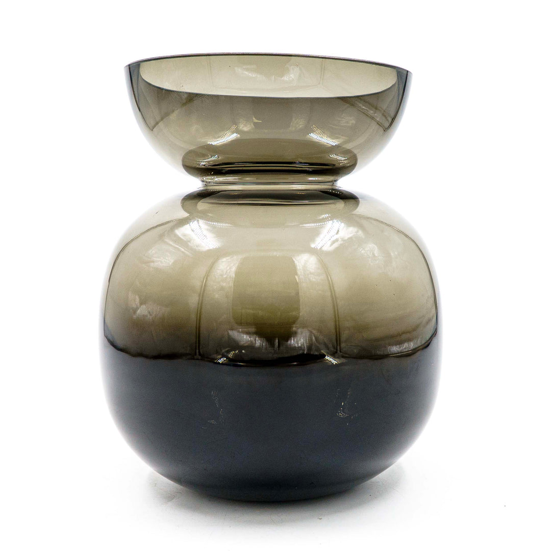 Smoky Globe Glass Vase