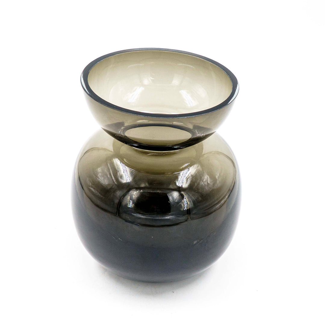 Smoky Globe Glass Vase