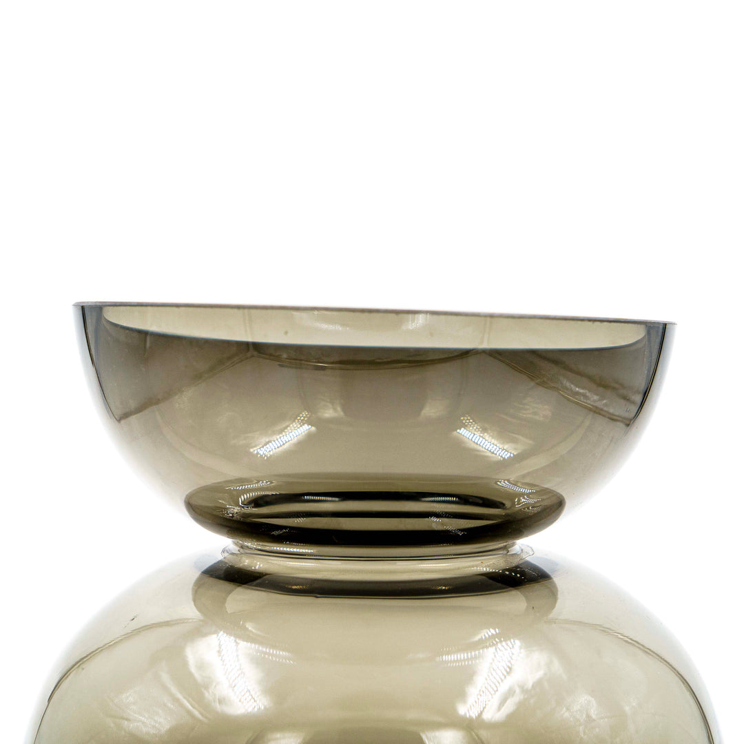 Smoky Globe Glass Vase