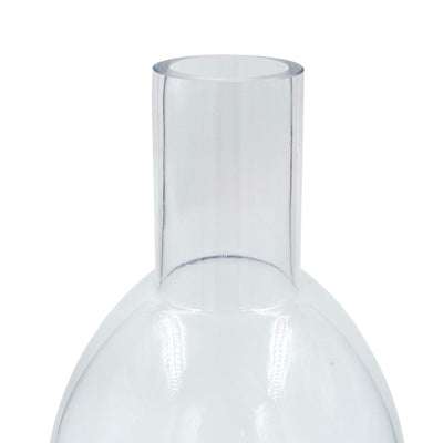 Tall Neck Oval Glass Vase