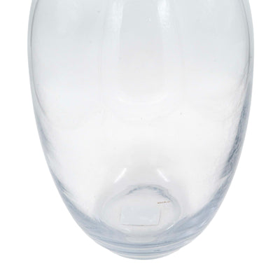 Tall Neck Oval Glass Vase