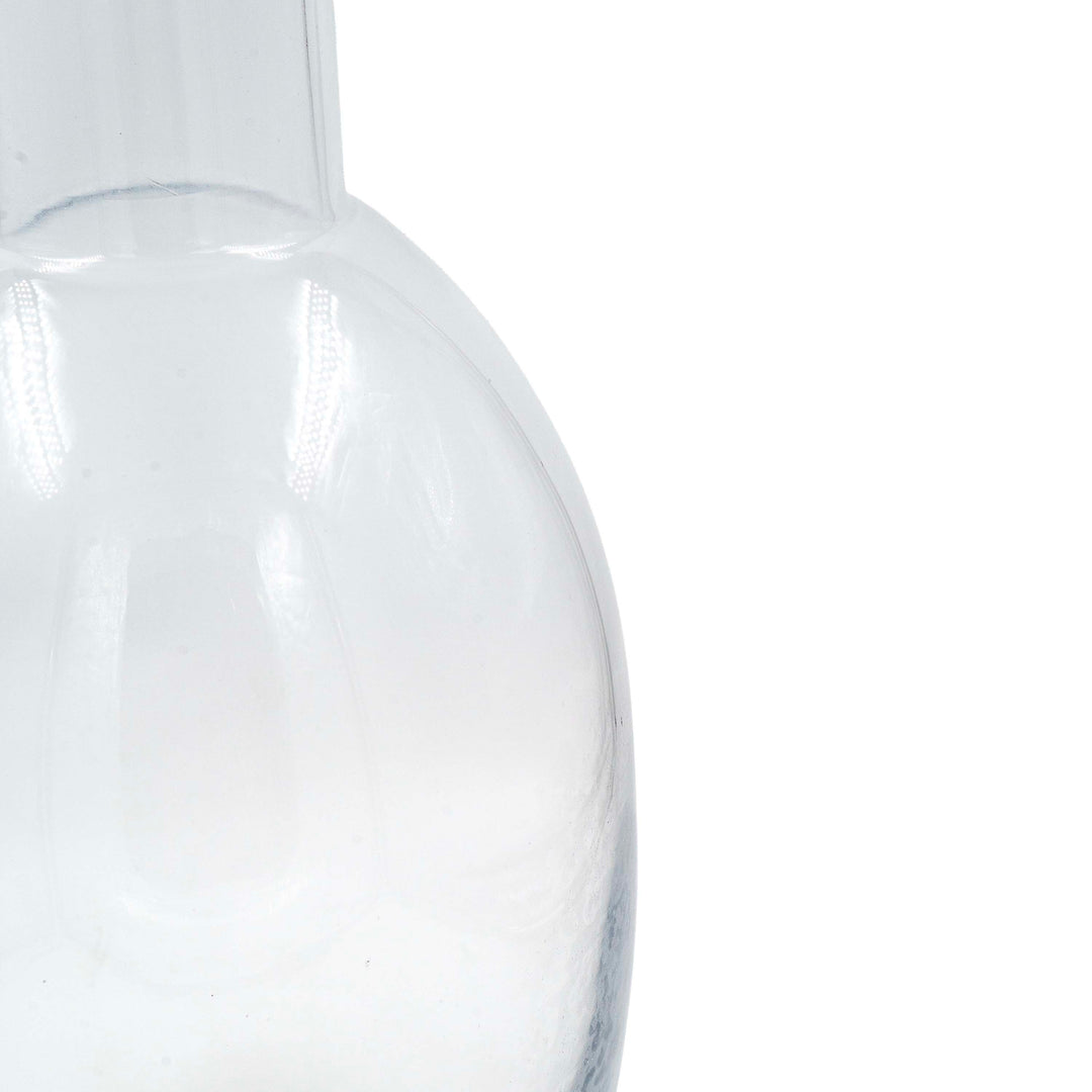Tall Neck Oval Glass Vase