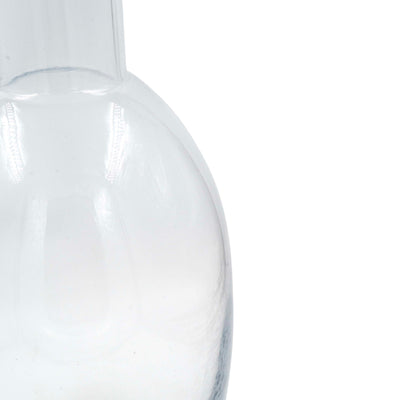 Tall Neck Oval Glass Vase