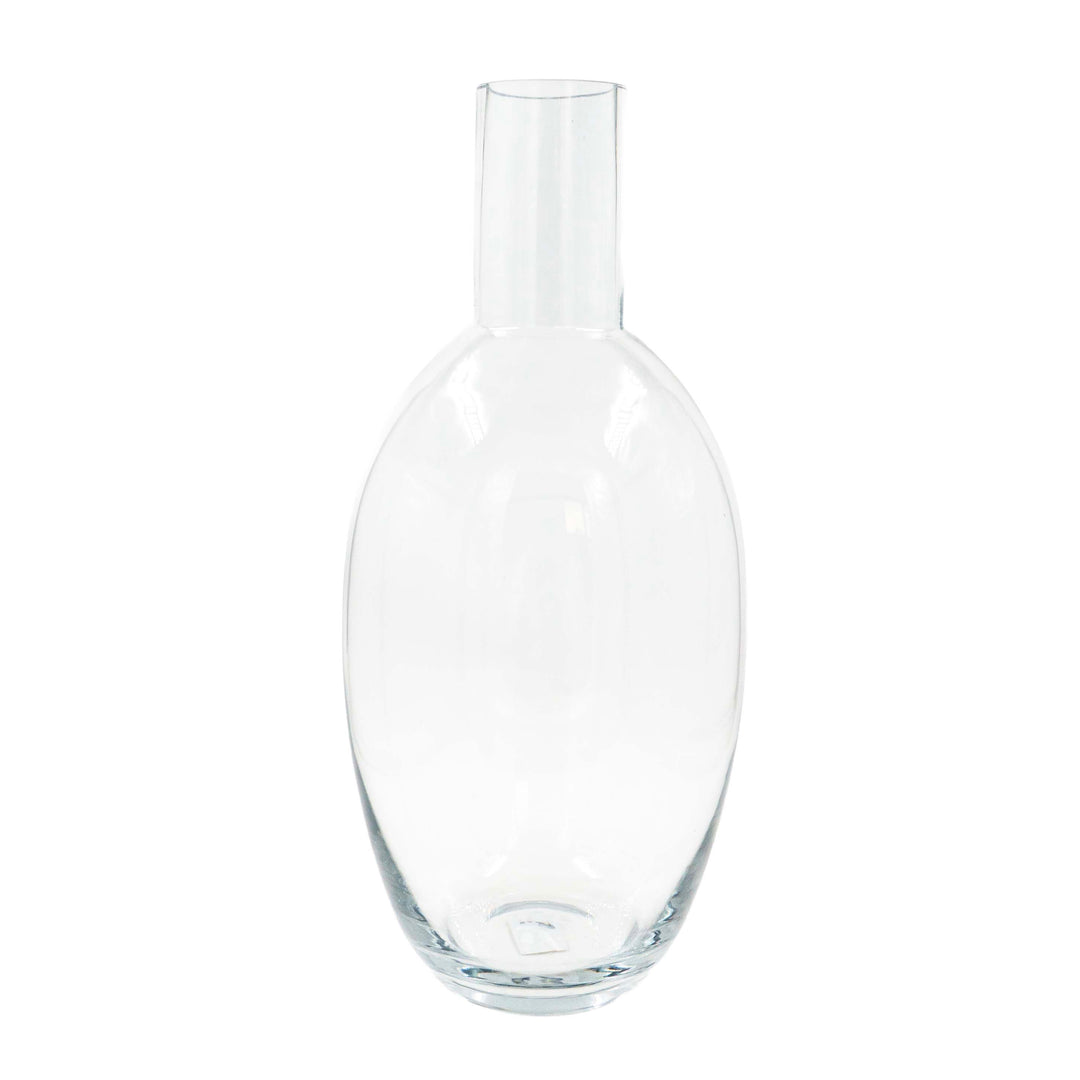 Tall Clear Globe Glass Floor Vase