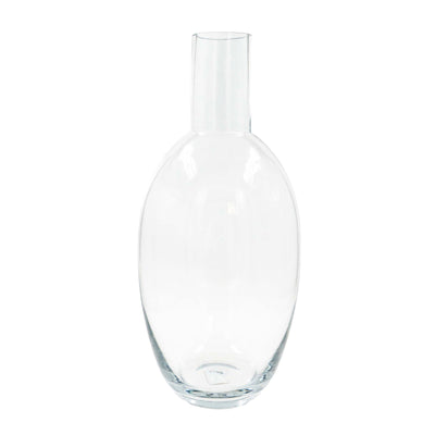 Tall Clear Globe Glass Floor Vase