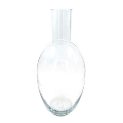 Tall Clear Globe Glass Floor Vase