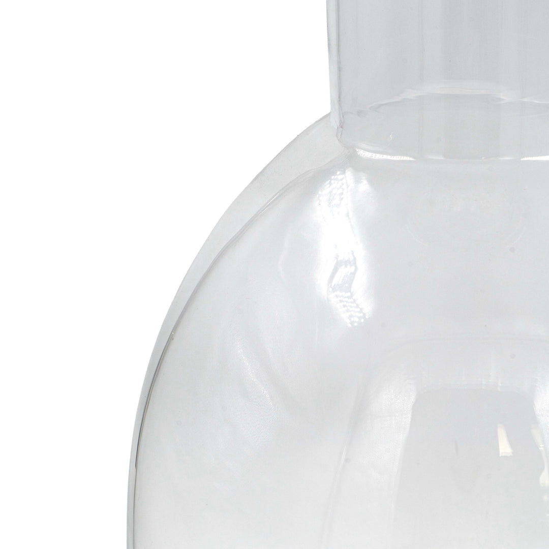 Tall Clear Globe Glass Floor Vase